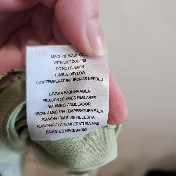 City Triangle Floral Halter Neck Skater Dress Back Zip Green Yellow Size 8 - Picture 11 of 11